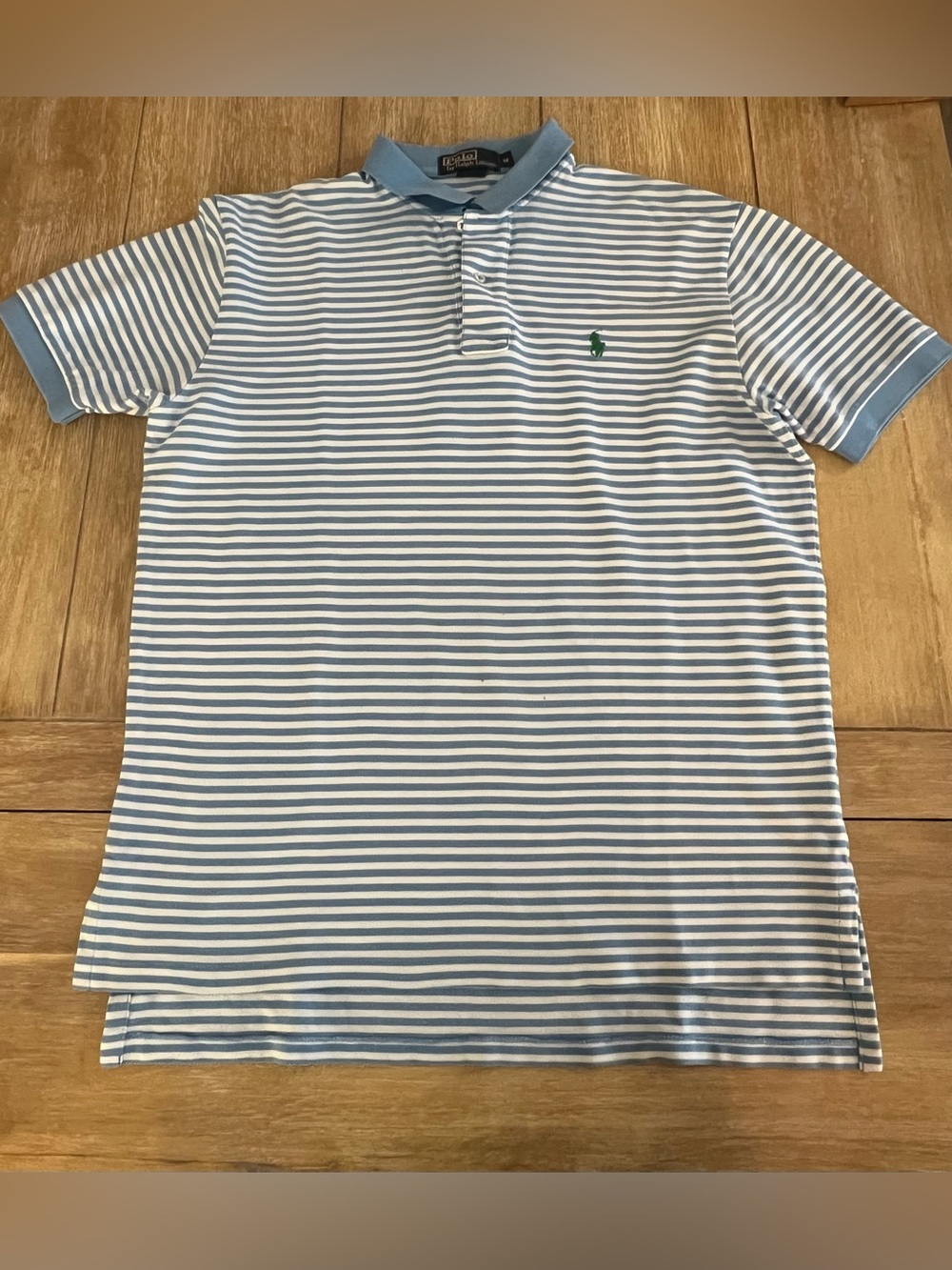 Ralph Lauren Light Blue & White Striped Polo